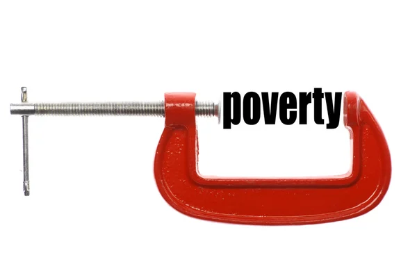 Sıkıştırılmış yoksulluk kavramı — Stok fotoğraf