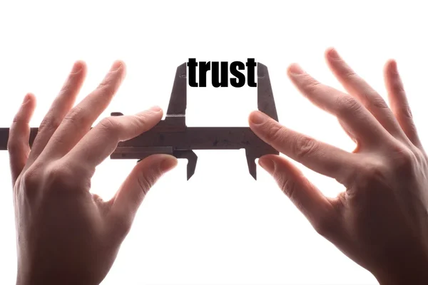 Less trust concept — Stock Photo, Image