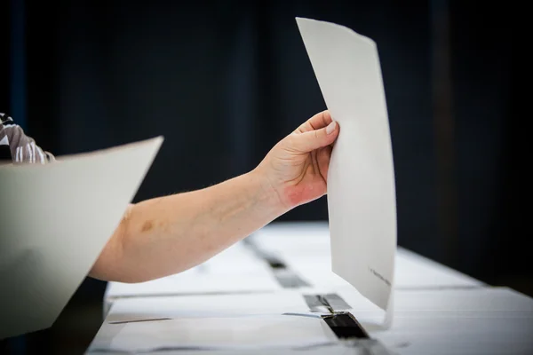 Votação mão detalhe — Fotografia de Stock