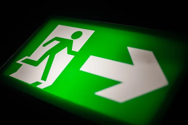 Emergency exit sign — Stock Photo, Image