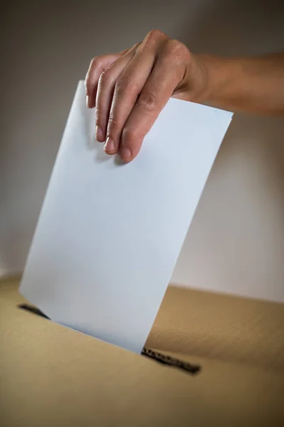 Immagine Concettuale Una Persona Che Vota Che Vota Seggio Elettorale — Foto Stock