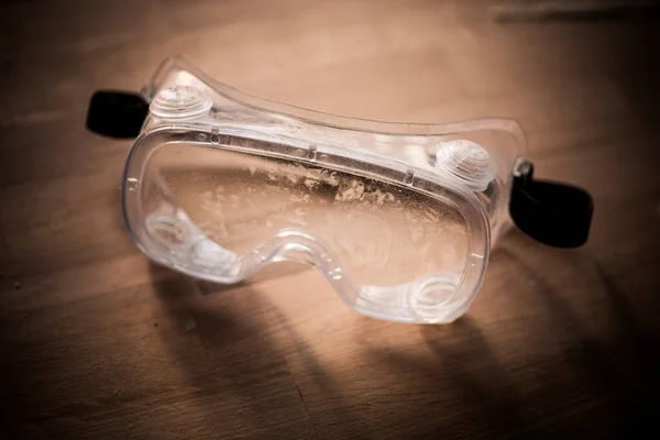 Plastik Koruyucu Gözlük Yakın Çekim — Stok fotoğraf