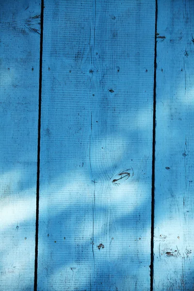 Cerca de madeira azul — Fotografia de Stock