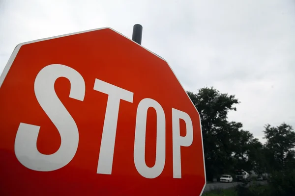 Red stop sign — Stock Photo, Image