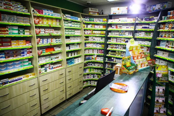 Geneeskunde in een apotheek — Stockfoto