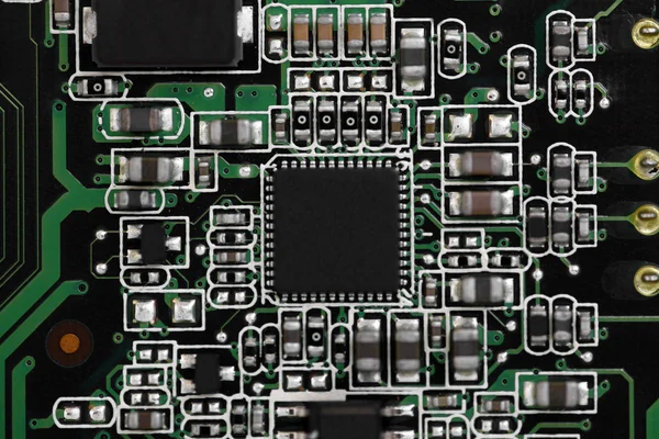 Ηλεκτρονικό κύκλωμα μικροϋπολογιστών — Φωτογραφία Αρχείου