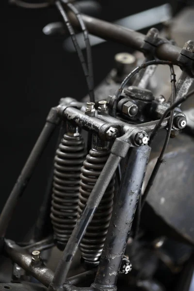 Vintage motocicleta suspensão dianteira — Fotografia de Stock