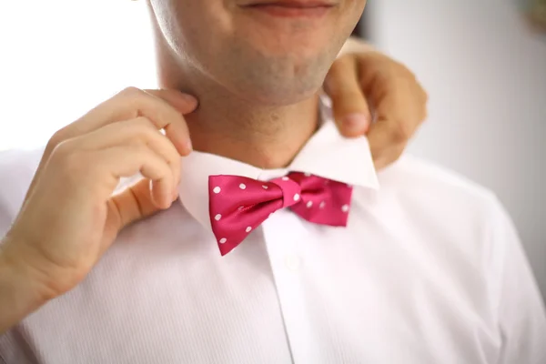 Roze bowtie — Stockfoto