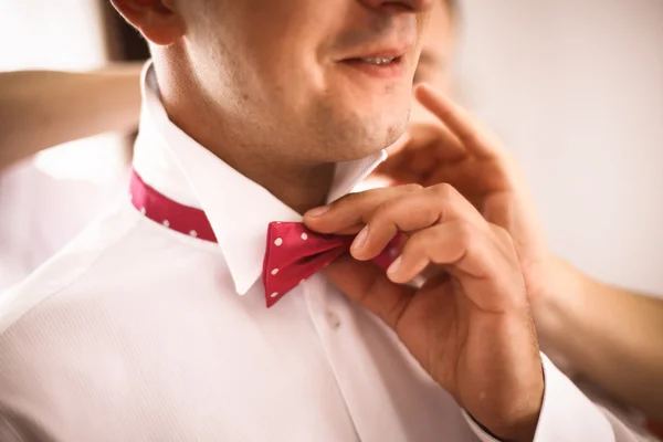 Roze bowtie — Stockfoto