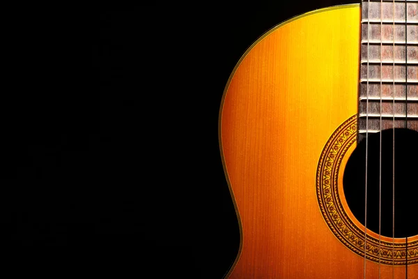 Detalle de guitarra acústica —  Fotos de Stock