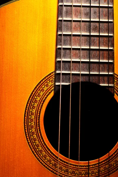 Acoustic guitar detail — Stock Photo, Image