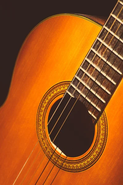 Acoustic guitar detail — Stock Photo, Image