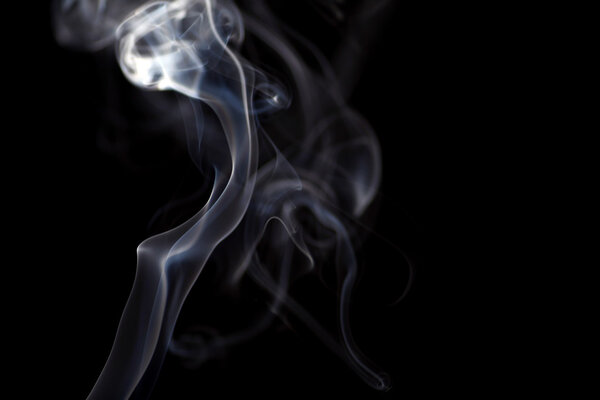 Studio shot of some smoke on a black background.