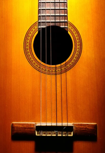 Acoustic guitar detail — Stock Photo, Image