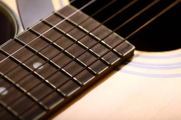 Detalhe da guitarra acústica — Fotografia de Stock