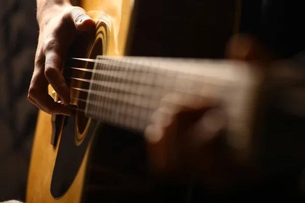 Detalle de guitarra acústica — Foto de Stock