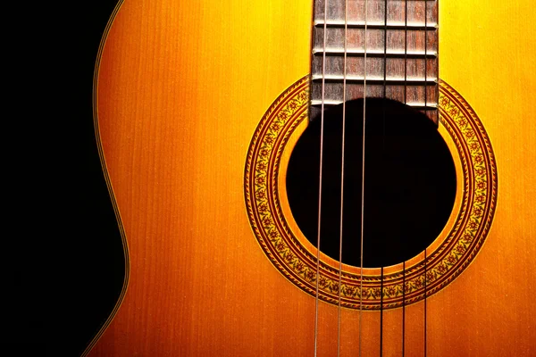 Akustik gitar detayı — Stok fotoğraf