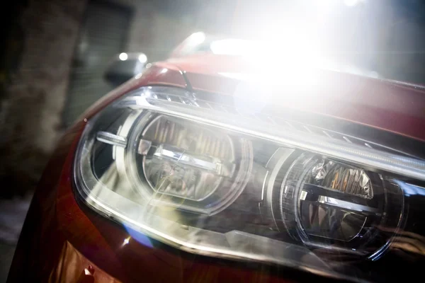 Auto led koplamp — Stockfoto