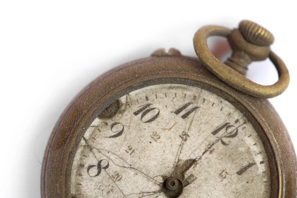 Broken vintage pocket watch — Stock Photo, Image