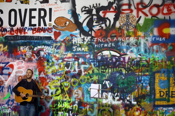 Prag'da sokak sanatçı — Stok fotoğraf