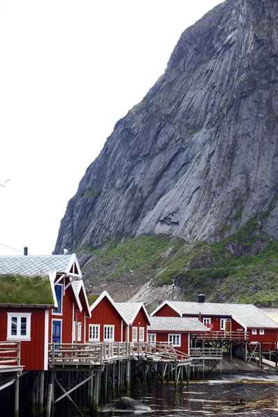 Casas tradicionales en Lofoten, Noruega — Foto de Stock