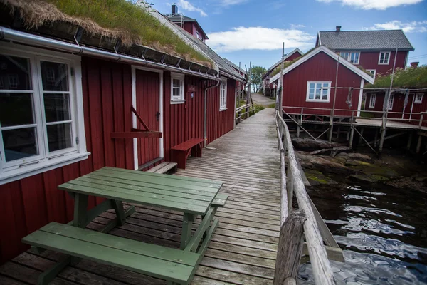 Traditional houses in Lofoten, Norway Stock Photo