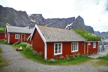 Lofoten, Norveç'te geleneksel evleri