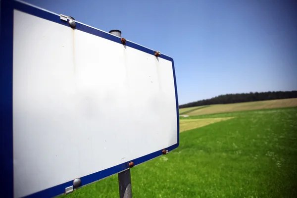 Empty white sign — Stock Photo, Image