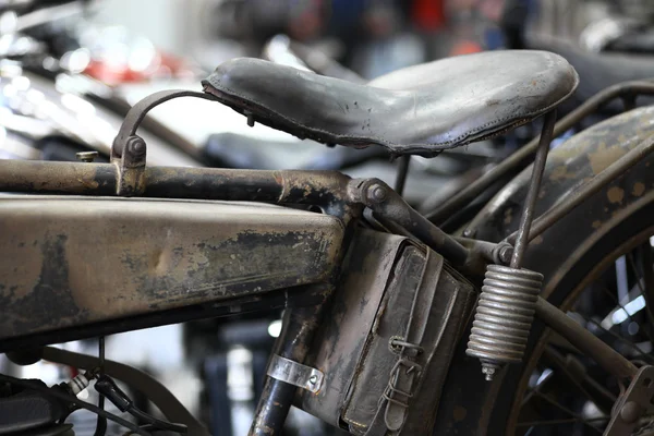 Vintage motorcycle saddle — Stock Photo, Image