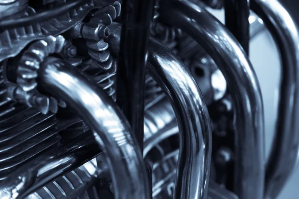 Motorcycle exhaust detail — Stock Photo, Image