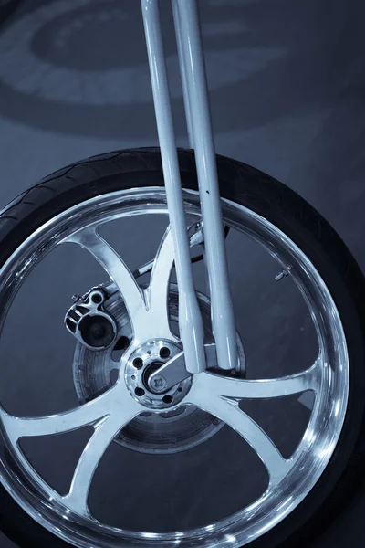 Деталь колеса мотоцикла — стокове фото