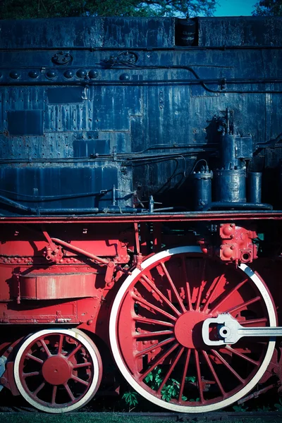 Detalhe da locomotiva a vapor — Fotografia de Stock