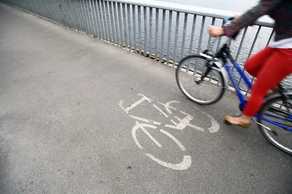 Bicycle lane image — Stock Photo, Image