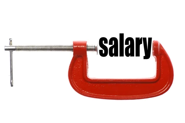Compressed salary concept — Stock Photo, Image