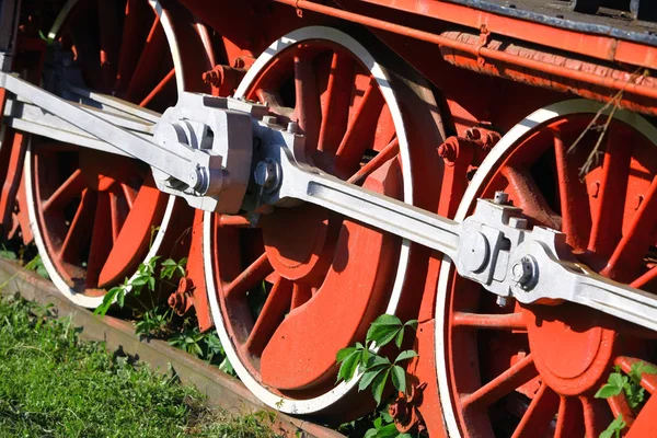 Detalle de la locomotora de vapor — Foto de Stock