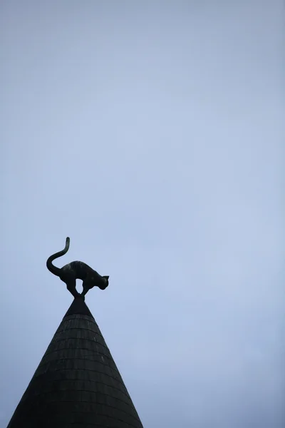 Sculpture chat sur le toit — Photo