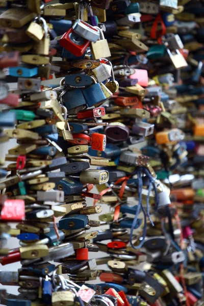 Love locks in Prague — Stock Photo, Image