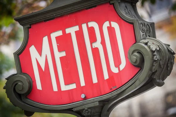 Metrobord Parijs — Stockfoto