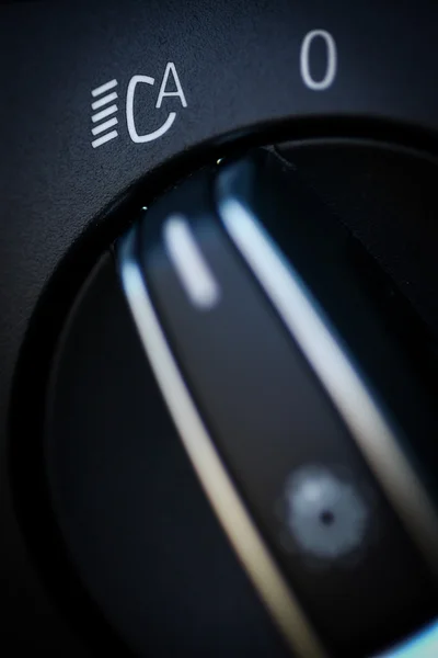 Interruptor do farol do carro — Fotografia de Stock