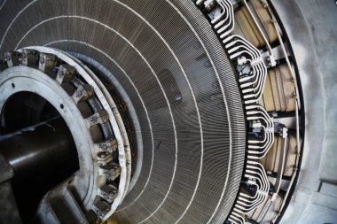 Bir elektrik motoru stator