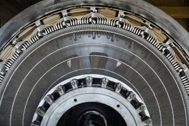 Bir elektrik motoru stator