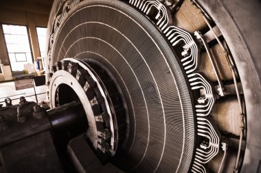 Bir elektrik motoru stator