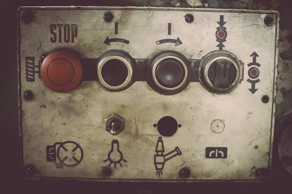 Κουμπιά σε ένα πίνακα ελέγχου — Φωτογραφία Αρχείου