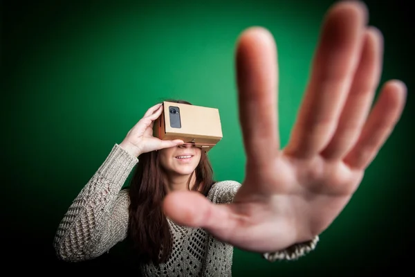 Cardboard virtual reality — Stock Photo, Image