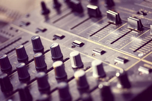 Sound mixer details — Stockfoto
