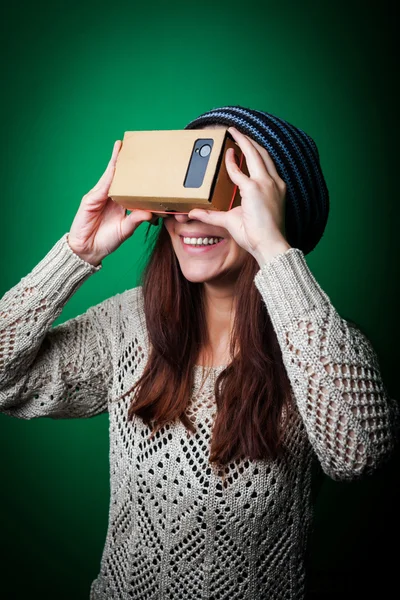 Cardboard virtual reality — Stock Photo, Image