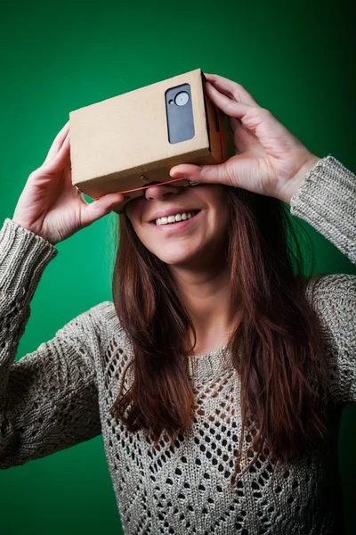 Cardboard virtual reality — Stock Photo, Image