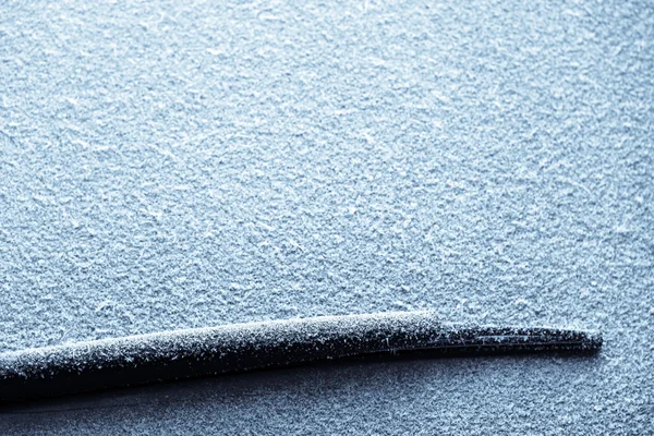 Detalhe do pára-brisas nevado — Fotografia de Stock