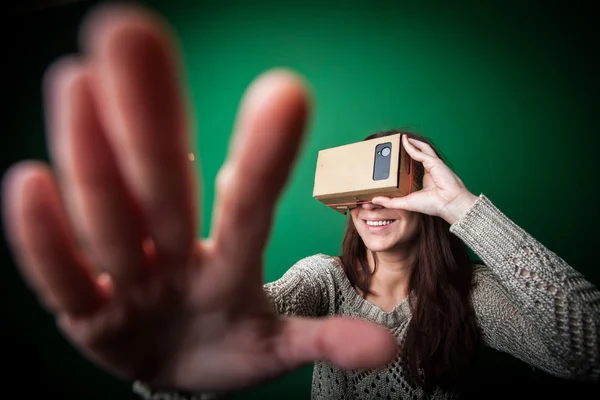 Cardboard virtual reality — Stock Photo, Image