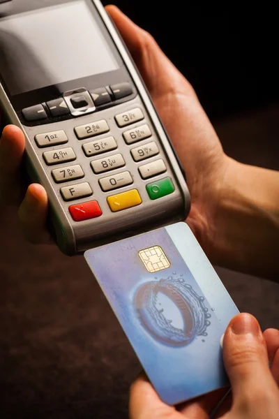 POS e carte di credito — Foto Stock